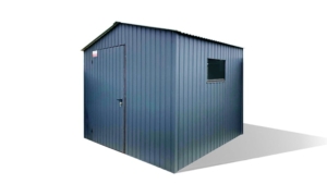 2,5x2m-es sztenderd tároló, ajtóval, ablakkal, antracitszürke színben